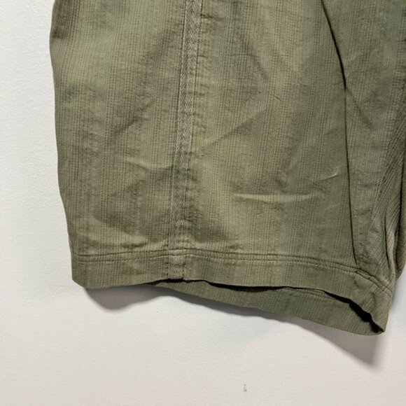 Cotton Ginny Olive Green Textured Elastic Waist Shorts Size Small - Picture 8 of 9